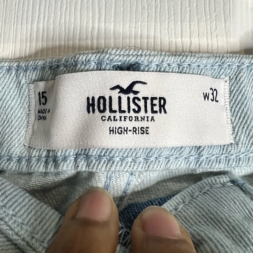 NWT - Hollister Co. Women's Blue High-Rise Denim Skirt - Size 15/32